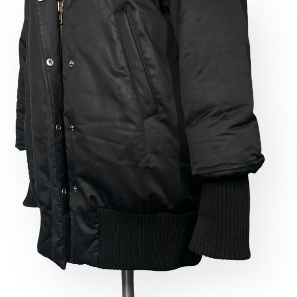 STEVEN ALAN Cocoon Puffer Jacket Lamb Shearling Fur Jacket Feather Down Relaxed - Picture 6 of 14